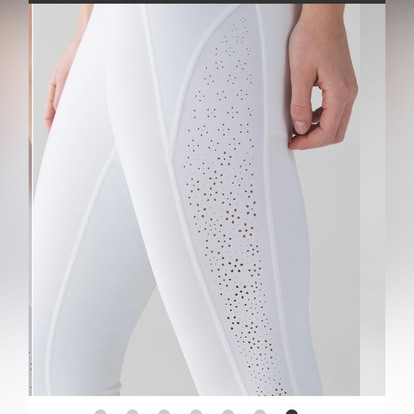 Lululemon white double-layer 3/4 leggings - Picture 5 of 12